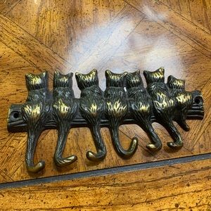 Cute Cat Vintage Coat and Key Holder